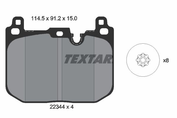 Тормозные колодки Textar 2234401
