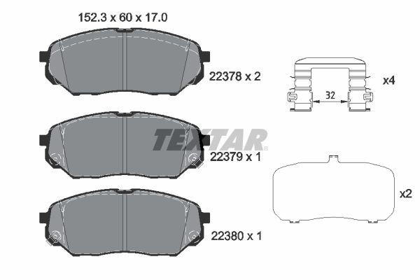 2237801 Textar Колодки передние