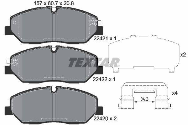 2242101 Textar Колодки передние
