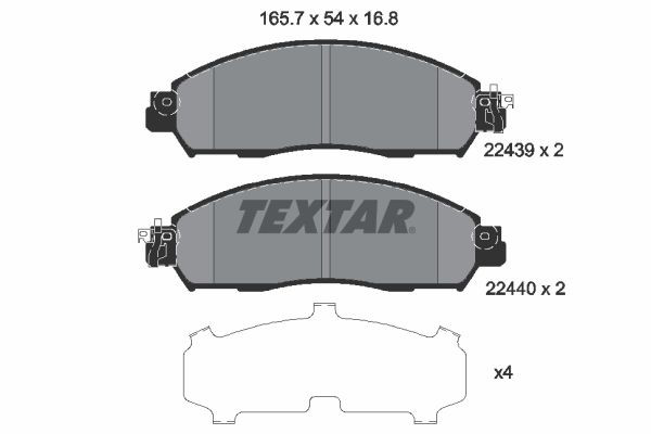2243901 Textar Колодки передние