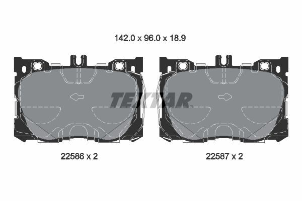 Передние тормозные колодки 2258601 Textar
