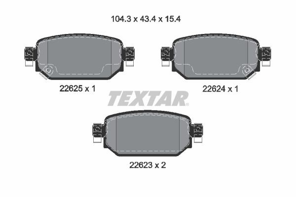2262301 Textar Колодки тормозные дисковые комплект