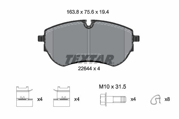 2264401 Textar Колодки передние