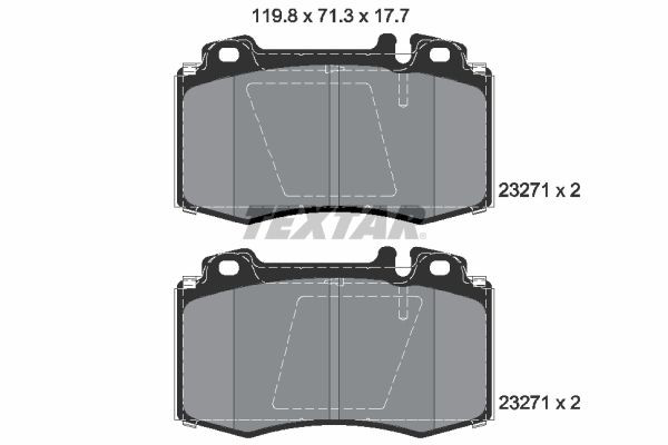 2327102 Textar Колодки передние