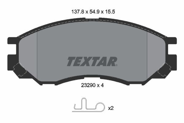 2329002 Textar Колодки передние