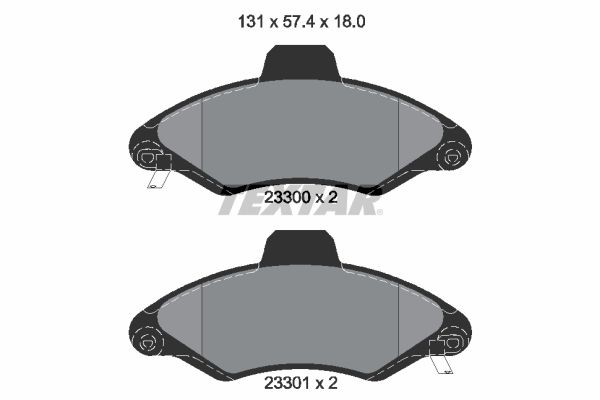 2330002 Textar Колодки передние