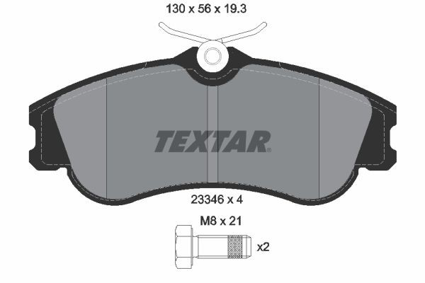 2334602 Textar Колодки передние
