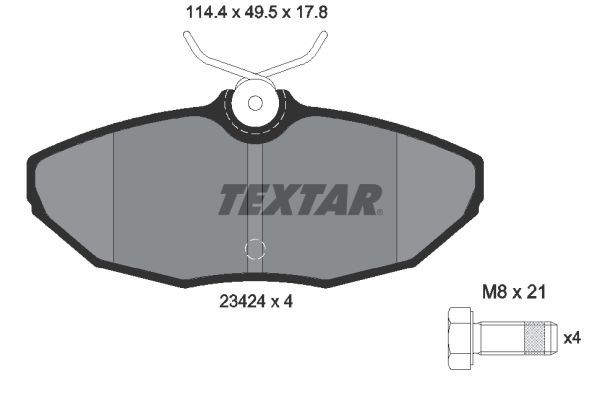 2342401 Textar Колодки тормозные дисковые комплект