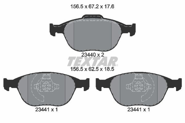 2344004 Textar Колодки передние