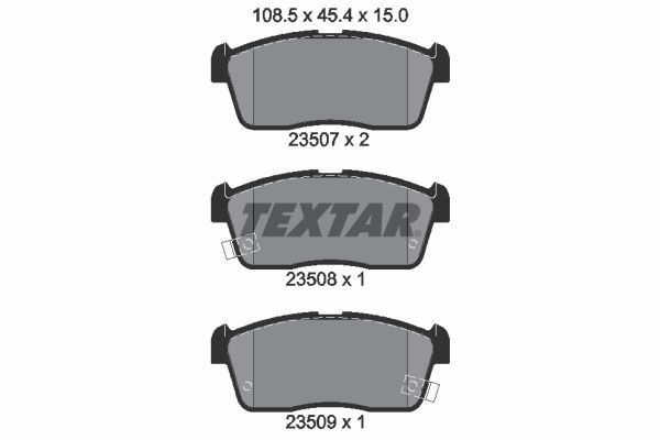 2350701 Textar Колодки передние