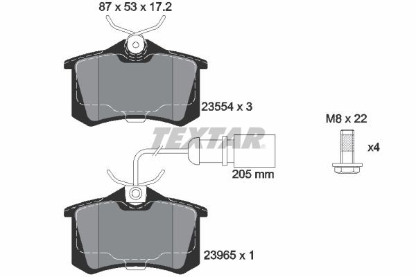 2355403 Textar Колодки тормозные дисковые комплект