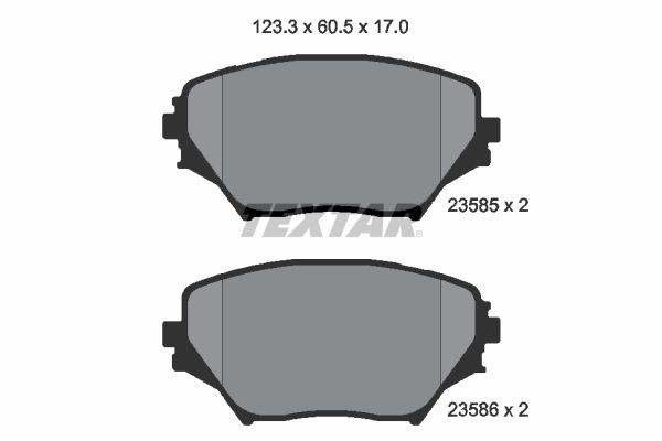 2358501 Textar Колодки передние