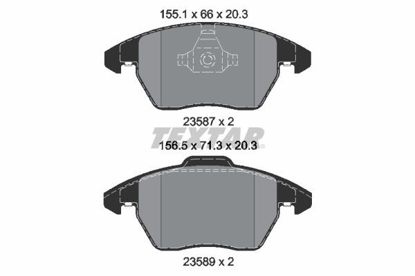 2358704 Textar Колодки передние