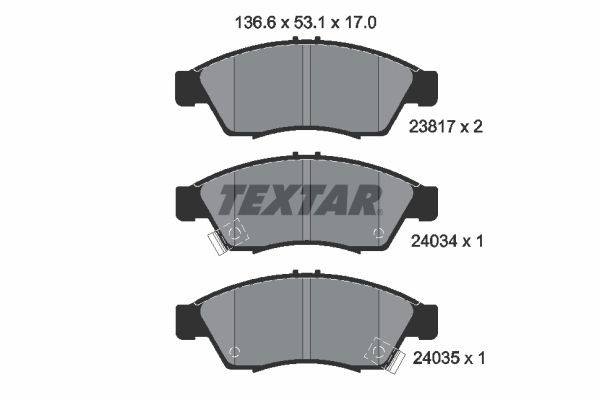 2381701 Textar Колодки передние