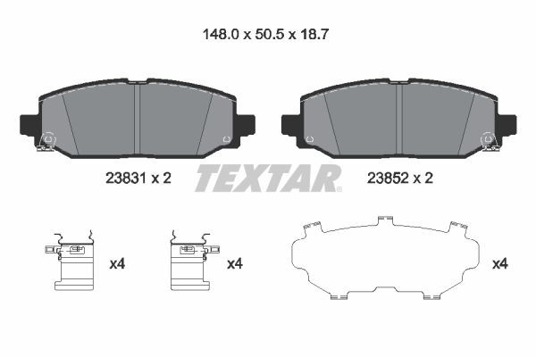 2383101 Textar Колодки тормозные дисковые комплект
