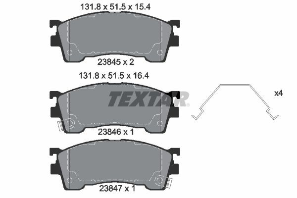 2384504 Textar Колодки передние