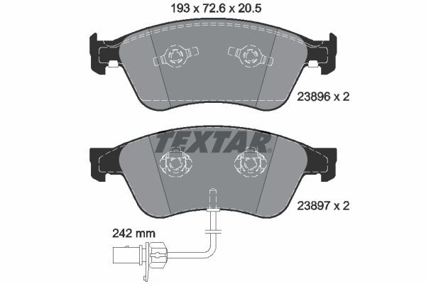 2389601 Textar Колодки передние