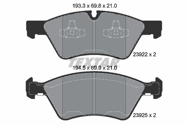 2392201 Textar Колодки передние
