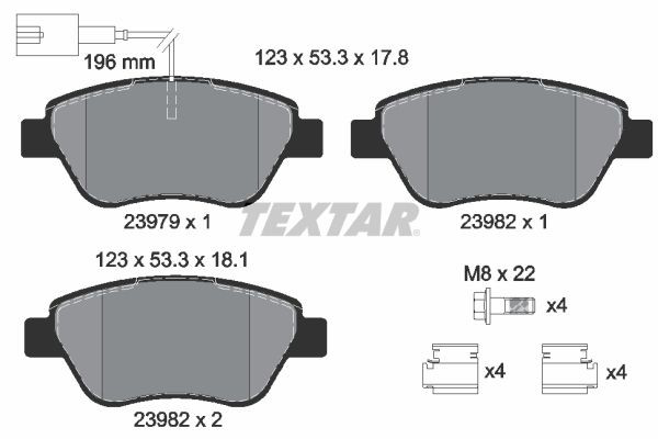 2397901 Textar Колодки передние