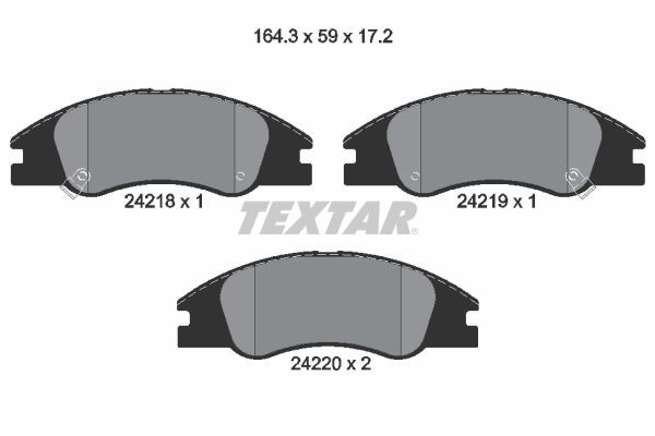 2421801 Textar Колодки передние