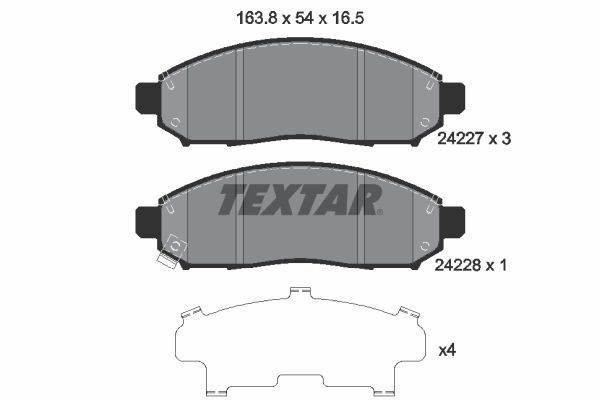 2422701 Textar Колодки передние