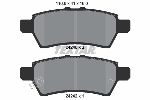 2424001 Textar Колодки тормозные дисковые комплект