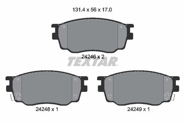 2424601 Textar Колодки передние