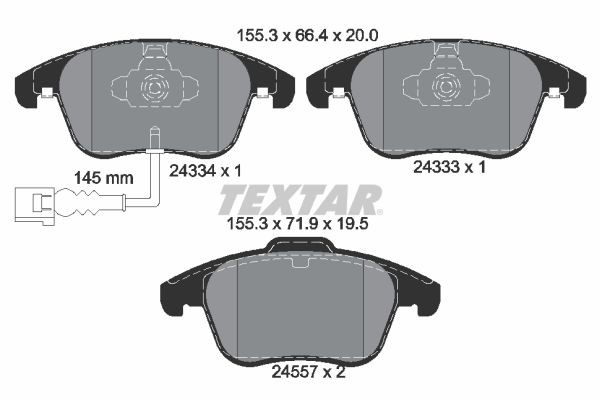 2433401 Textar Колодки передние