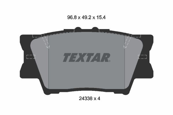 Купить 2433801 Textar Колодки тормозные задние, дисковые
