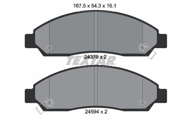 2437001 Textar Колодки передние