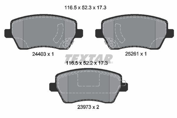 2440301 Textar Колодки передние