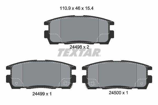 2449801 Textar Колодки тормозные дисковые комплект