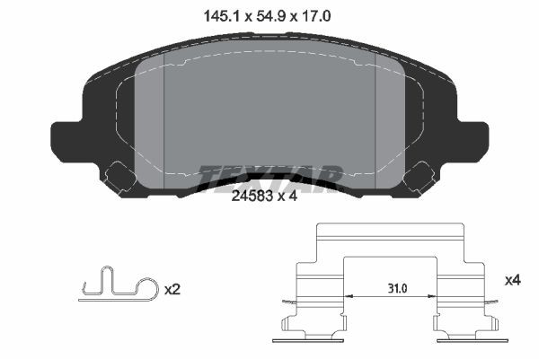 2458301 Textar Колодки передние
