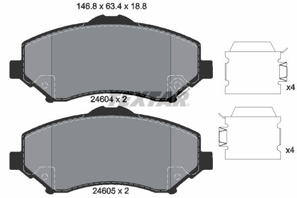 2460401 Textar Колодки передние