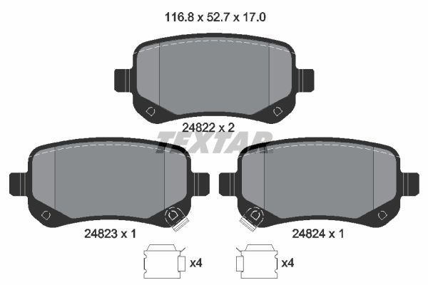 2482201 Textar Колодки тормозные дисковые комплект