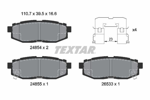 2485401 Textar Колодки тормозные дисковые комплект