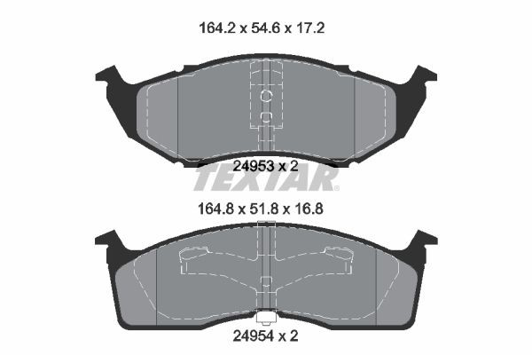 2495301 Textar Колодки передние