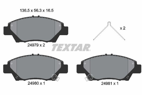 2497901 Textar Колодки передние
