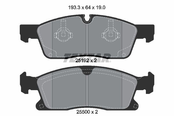 2519201 Textar Колодки передние