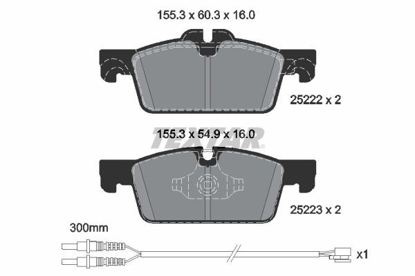 2522204 Textar Колодки передние