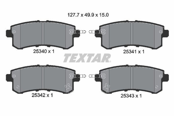 2534001 Textar Колодки тормозные дисковые комплект