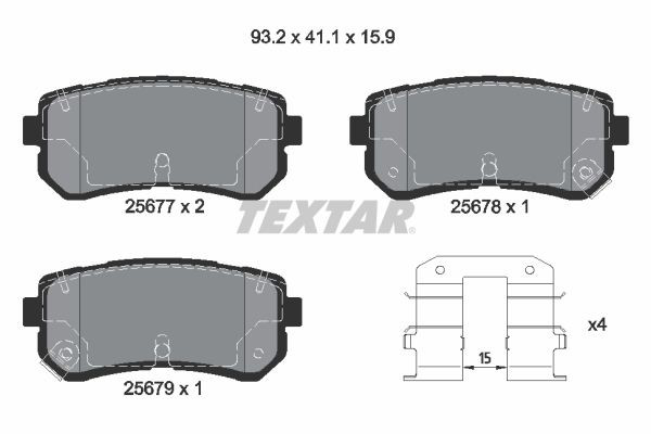 2567701 Textar Колодки тормозные дисковые комплект