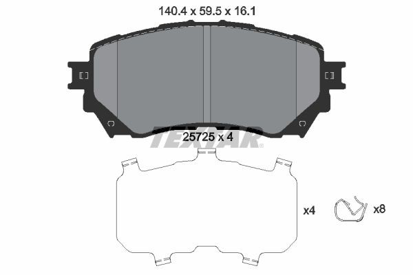 2572501 Textar Колодки передние
