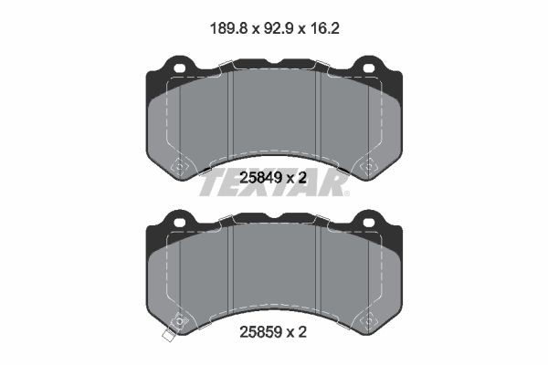 2584901 Textar Колодки передние