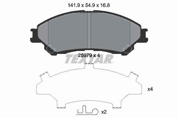 2597901 Textar Колодки передние