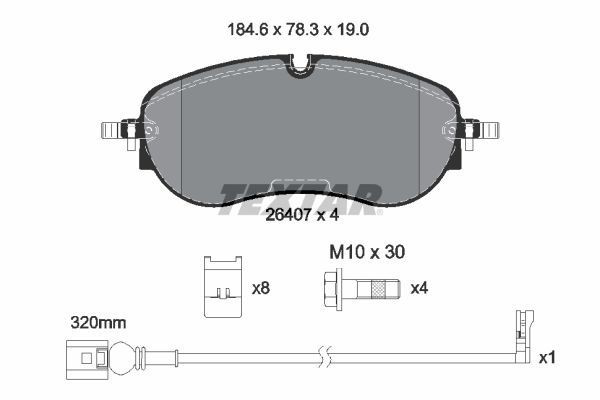 2640701 Textar Колодки передние
