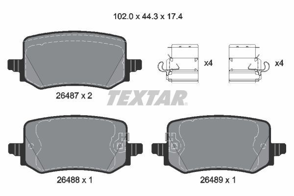 2648701 Textar Колодки тормозные дисковые комплект
