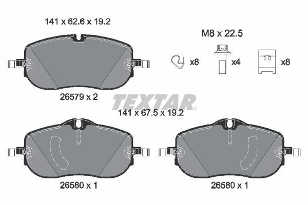 2657901 Textar Колодки передние