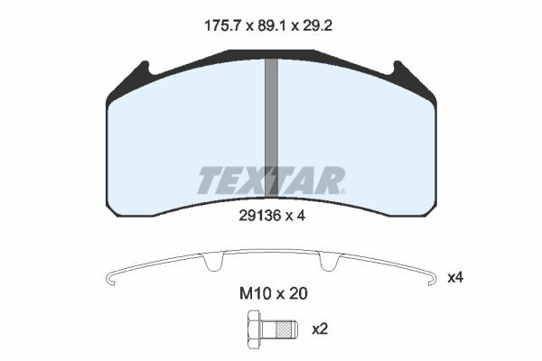 Купить 2913606 Textar Колодки тормозные задние, дисковые