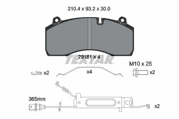 Колодки Textar 2918101 цена, от 178.82 USD